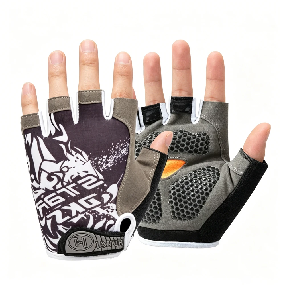 Halbfinger-Fahrradhandschuhe für Männer und Frauen, leicht, rutschfest, stoßdämpfend, für Workout, Training, Outdoor-Sport, täglichen Gebrauch