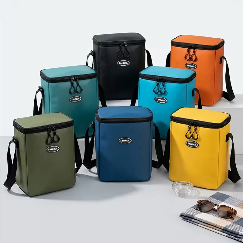 Borsa Termica Portatile da 1,85 Galloni, Isolamento Rinforzato, Grande Capacità, Borsa per Pranzo da Lavoro, Tracolla per Picnic