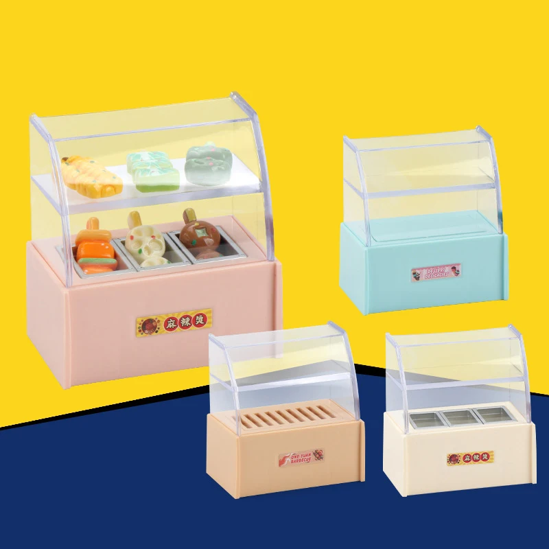 

1Pc Dollhouse Miniature Supermarket Convenience Store Display Rack Cabinet Model Micro Scene Ornament Kid Pretend Play Toy-Toy