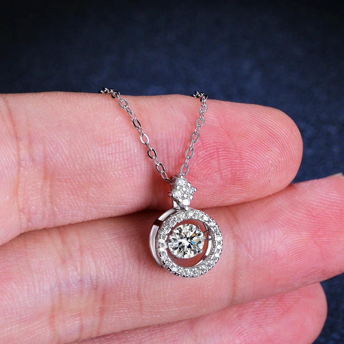 Simulated Moissanite Necklace for Women 925 Sterling Silver D VVS1 Lab Diamond Pendant Luxury Fine Jewelry Colar de Prata Gift