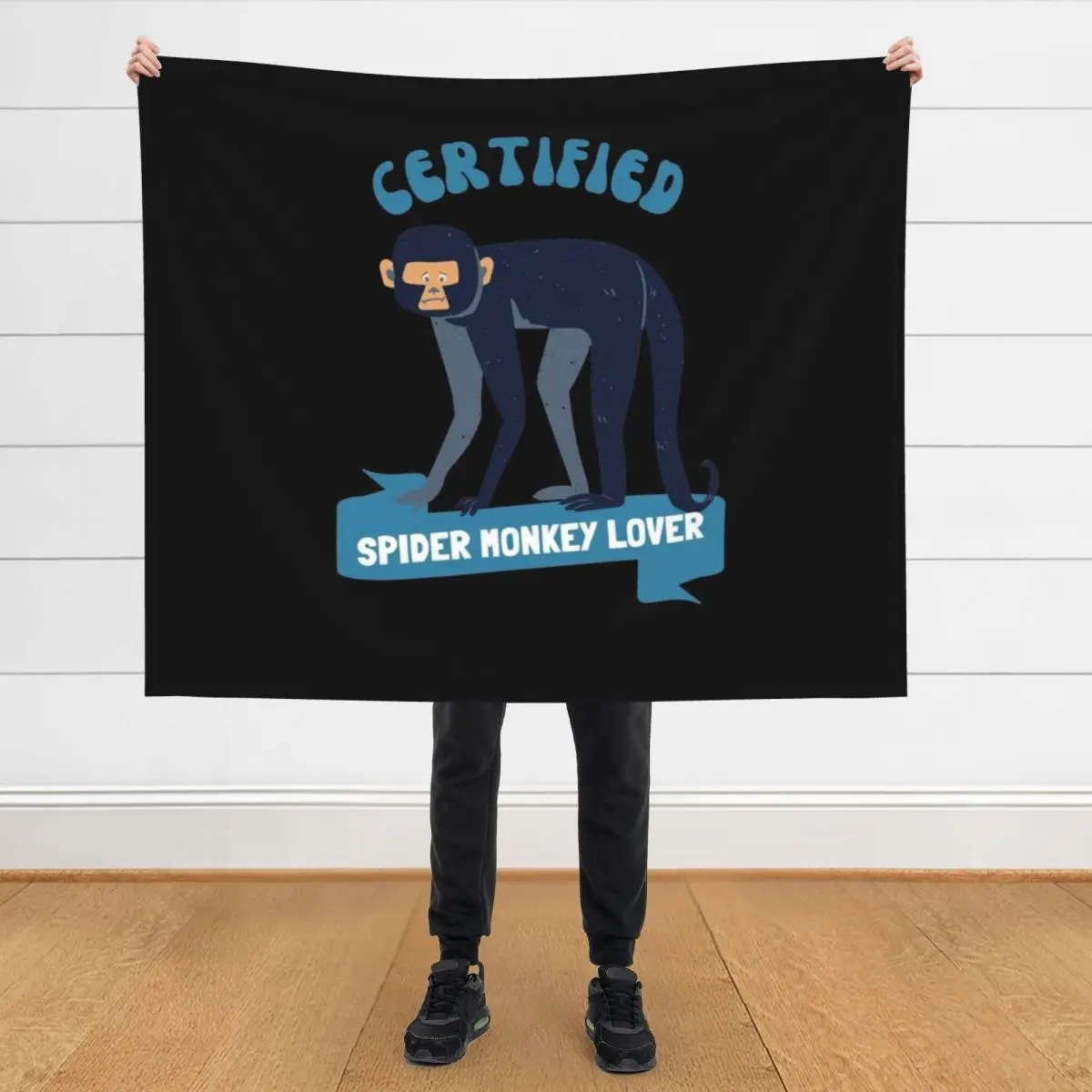 

Certified Spider Monkey Lover Throw Blanket Bed Luxury Designer Soft Beds Soft Blankets