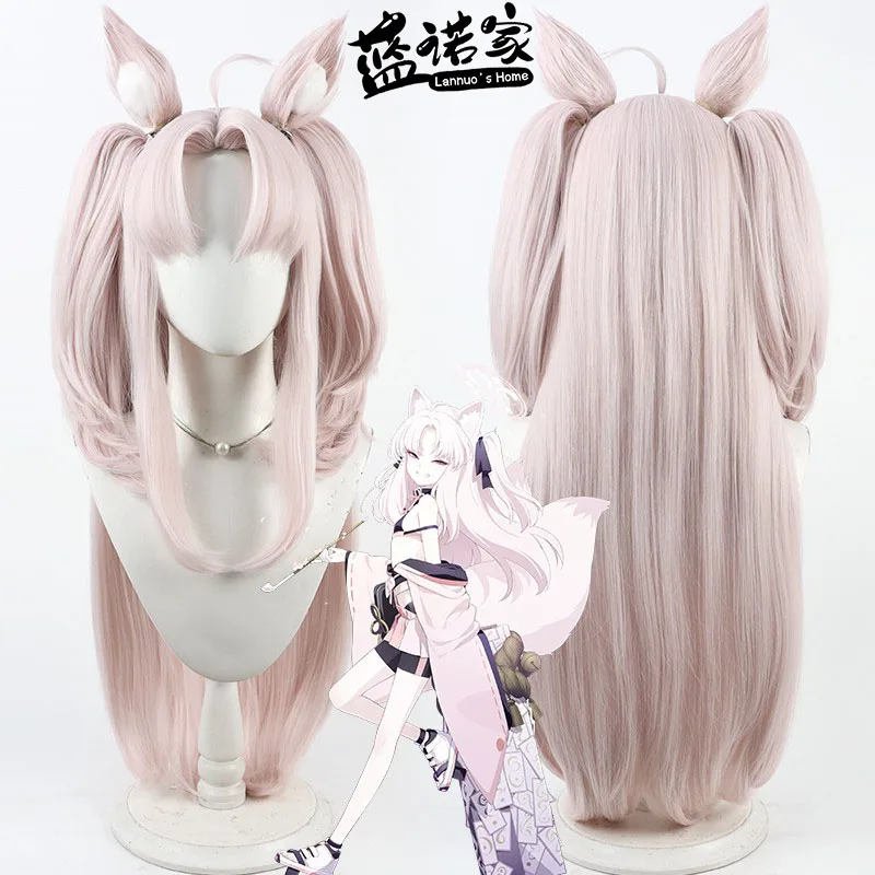 

Anime Blue Archive Kuzunoha Cos Cosplay Wig Halloween Carnival Party Props Synthetic Hair Heat Resistant Fiber + Wig Cap