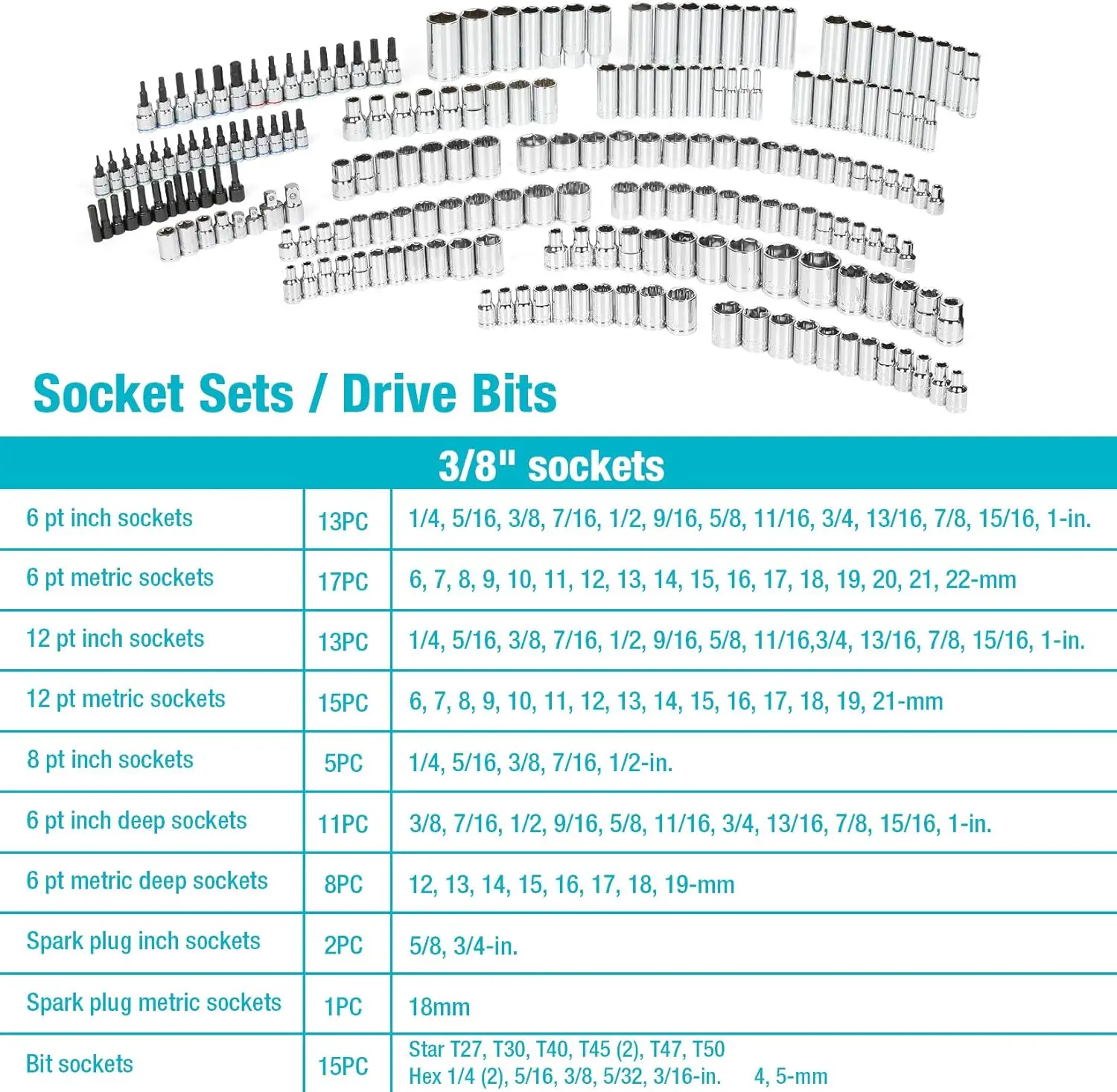 Imagem -03 - Conjunto de Ferramentas Mecânicas Inclui Sae ou Metric Sockets 90-tooth Ratchet e Wrench Grupo Gaveta Caixa de Ferramentas Duratech49-piece