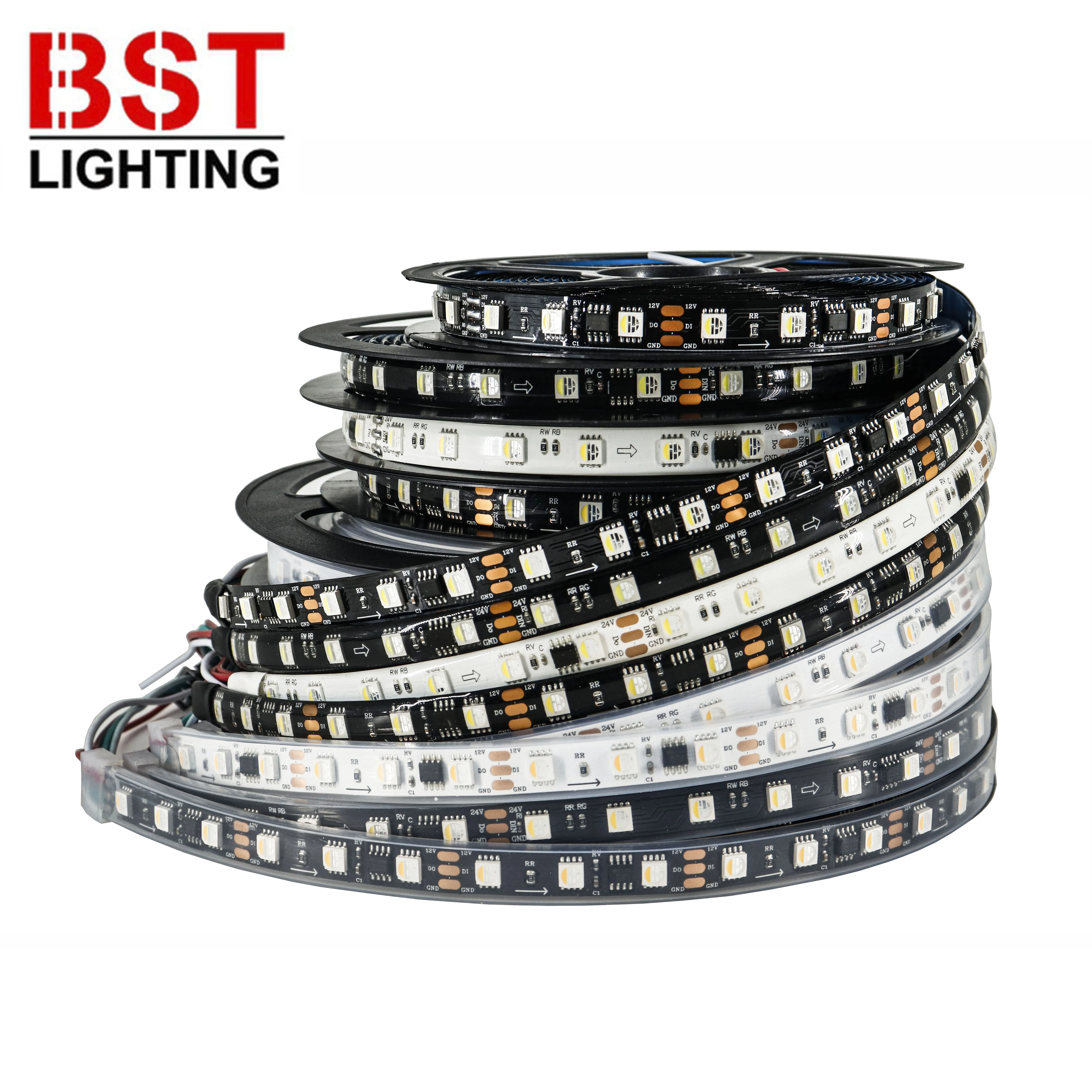 WS2814 Similar WS2811 SK6812 RGBW 4 IN 1 Addressable Led Strip 60Pixels/Leds/m 5050 RGBWW  3PIN Led Lights IP30 65 67 DC12V 24V