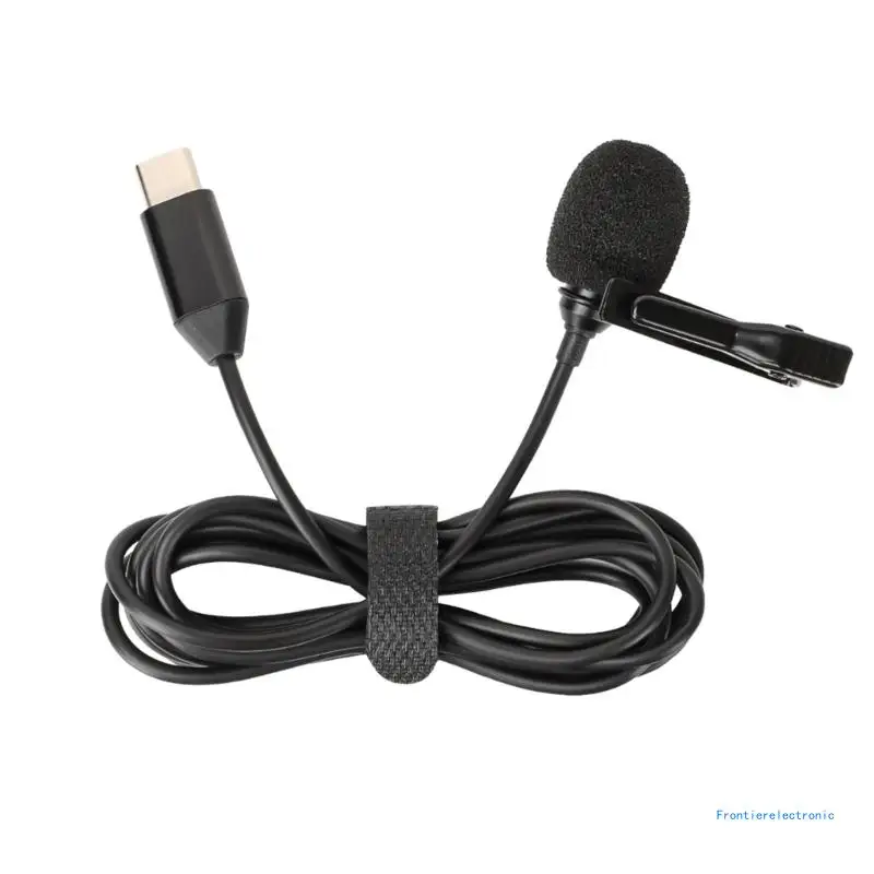 

Professional Lavalier Mic Lapel Clip On Microphone Type C Connectors Interfaces for Camera Insert and Play DropShipping