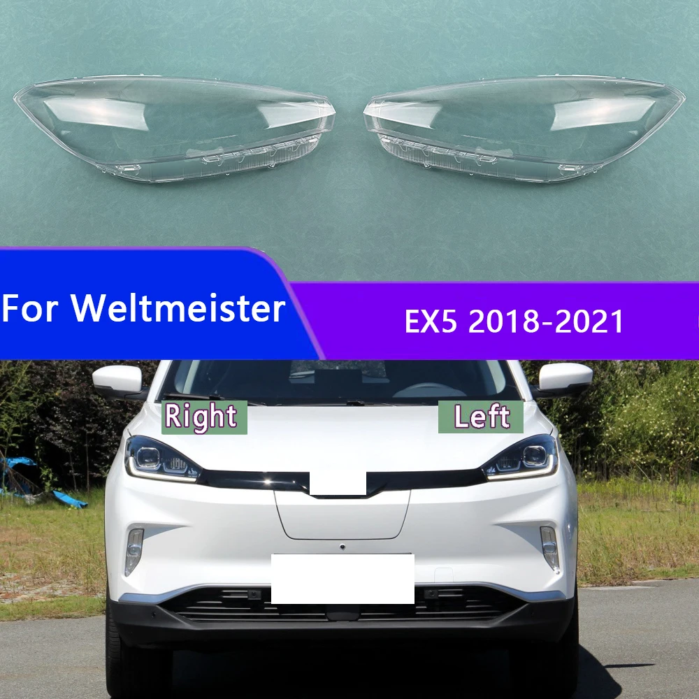 

For Weltmeister EX5 2018-2021 Transparent Headlight Cover Lampshade Lamp Lens Shell Headlamp Housing Plexiglass