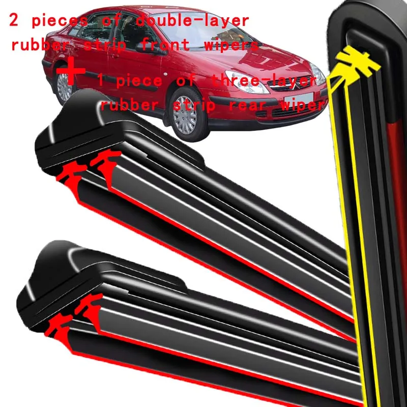 

For Citroen C5 Estate 2001-2003 2002 Wiper Front & Rear Wiper Blades Windshield Windscreen Window Brushes 26"+19"+12"