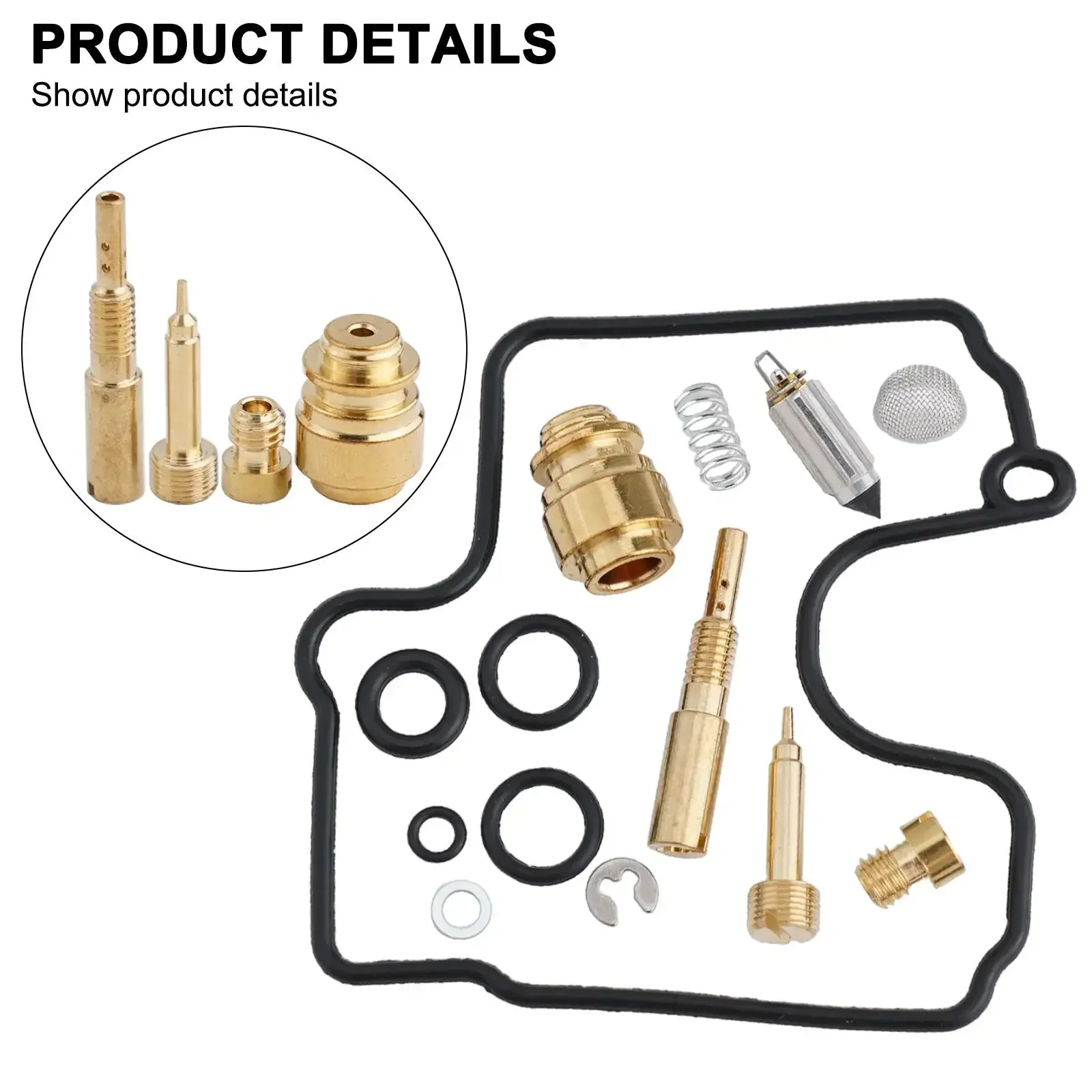 

Rebuild Kit Carburetor 4set Brass+Rubber Car Accessories Direct Replacement Light Weight Repair Set Spare Sets