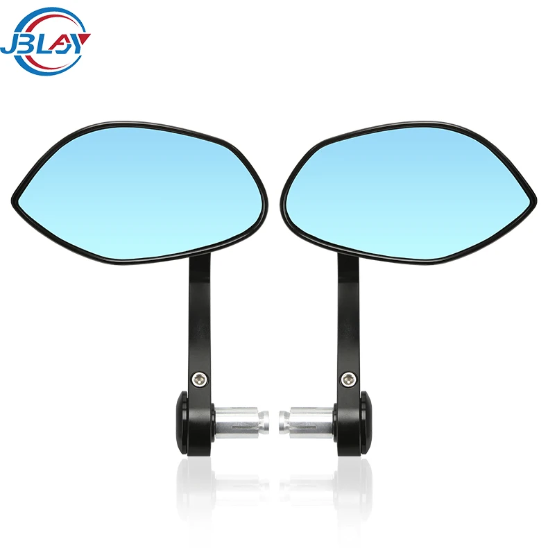 Wholesale Retro Modified CNC Side Rearview Black Sliver Universal 22mm Handlebar Motorcycle Rearview Mirrors