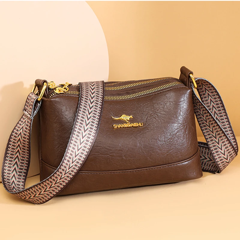 Sac A Main High Quality Soft Leather Luxury Purses And Handbags Female Bags Designer Multilayer Women Shoulder Crossbody Bags