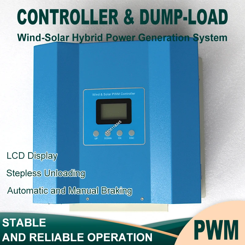 

Гибридный контроллер заряда для ветрогенераторов и солнечных батарей с ЖК-дисплеем, встроенный монитор-регулятор для литиевых аккумуляторов LiFePO4 с функцией разгрузки нагрузки