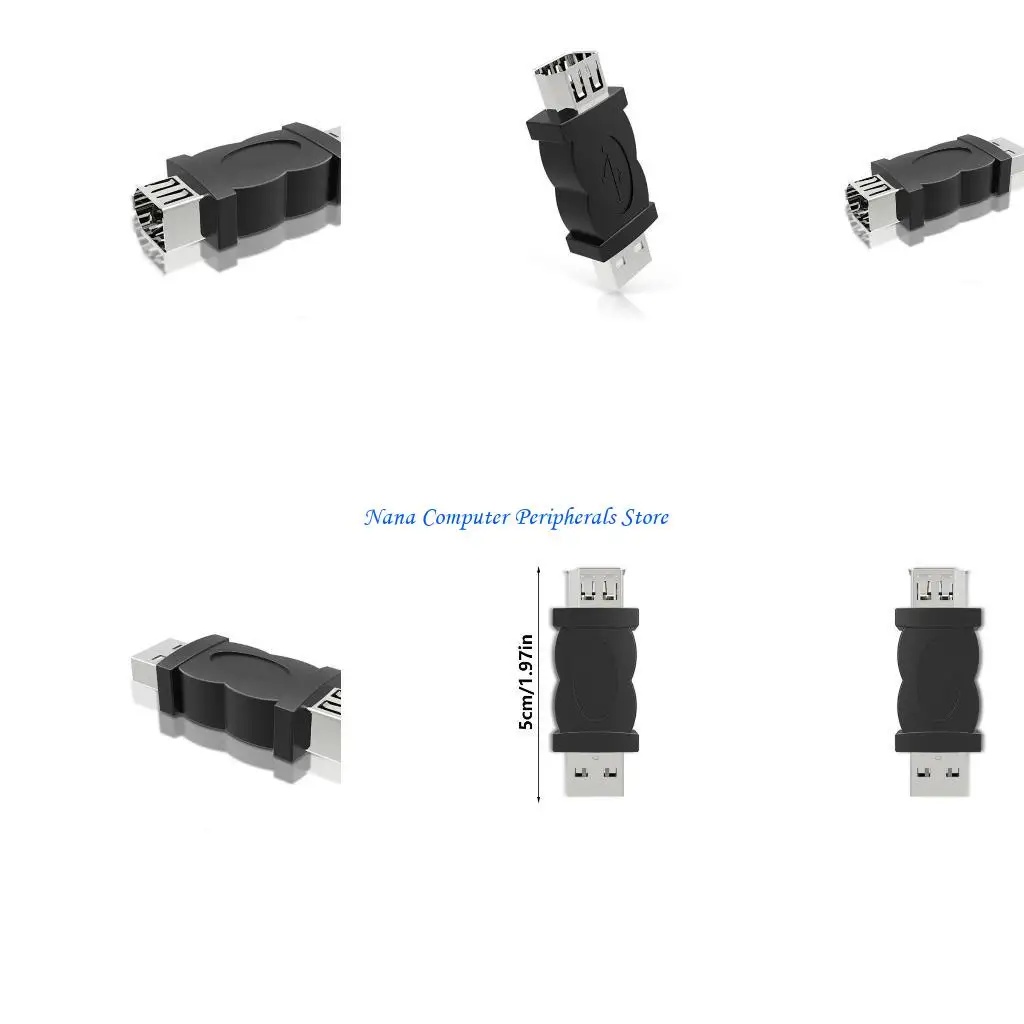 

F68C Firewires IEEE1394 6PIN Женщины в USB -мужские преобразователи адаптеров для цифровых камер видеокамеры видеокамеры