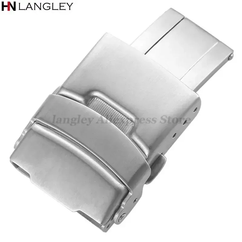 Stainless Steel Watchband Buckle for Seiko Watch Clasp 18/20/22/24mm Soild Cast Button for Citizen Diver Clasp Watch Accessories