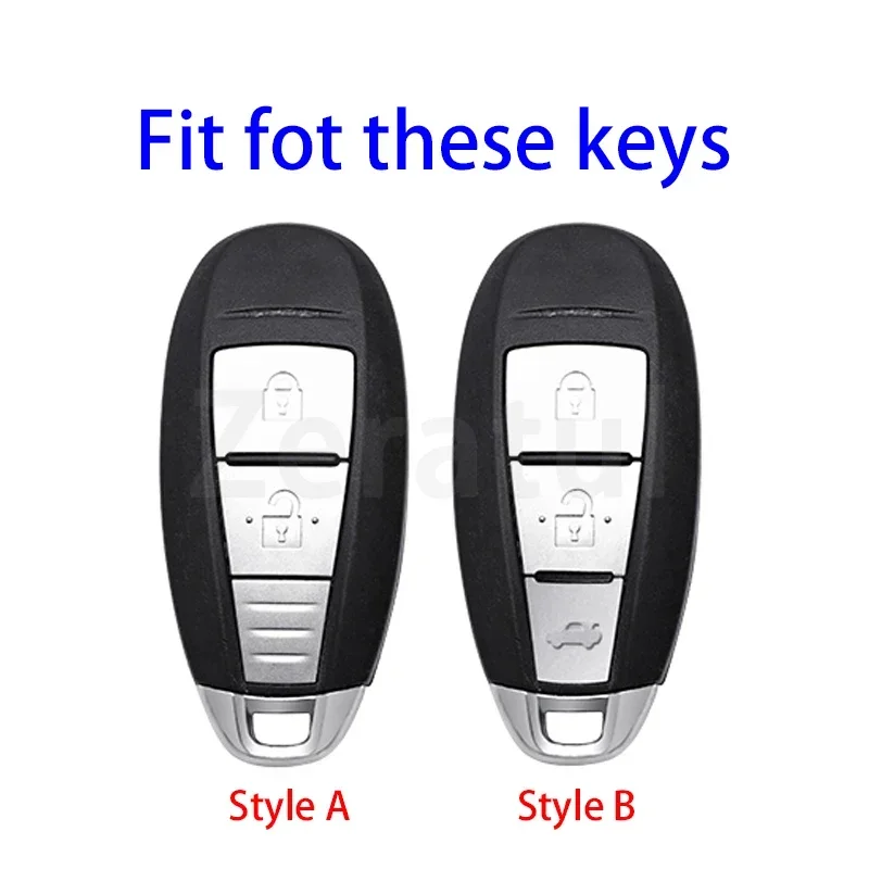 Auto Shell Fob Holder For Suzuki Vitara Swift Ignis Kizashi SX4 Baleno Ertiga 2019 TPU Leather Car Key Case Cover Accessories