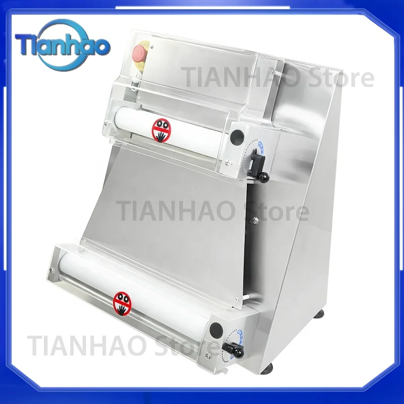 Electric Dough Sheeter Table Top Pizza Roller Machine for PR400 Commercial Bakery Equipment