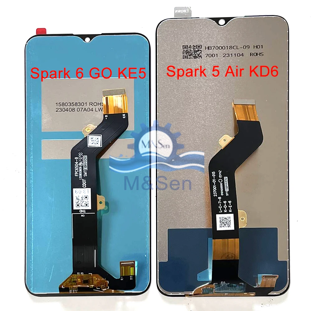 For Infinix Tecno Spark 5 5 pro KD7 LCD 5 Air KD6 Display Screen Touch Digitizer For Tecno Spark6 GO KE5 LCD KE7 6 Air KE6 Frame