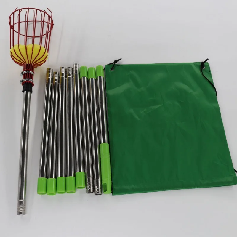 Imagem -06 - Fruit Picker Ferramentas Manuais de Jardim Fruit Picking High Tree Hardware Cesta Profunda Conveniente Apple Peach Aço Inoxidável Ajustável
