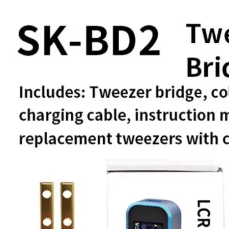 SK-BD2 Tweezers Type Meter Digital For Bridge Tester For SMD Inductance Capacitance Resistance Measurement With 1.47 Inch Screen