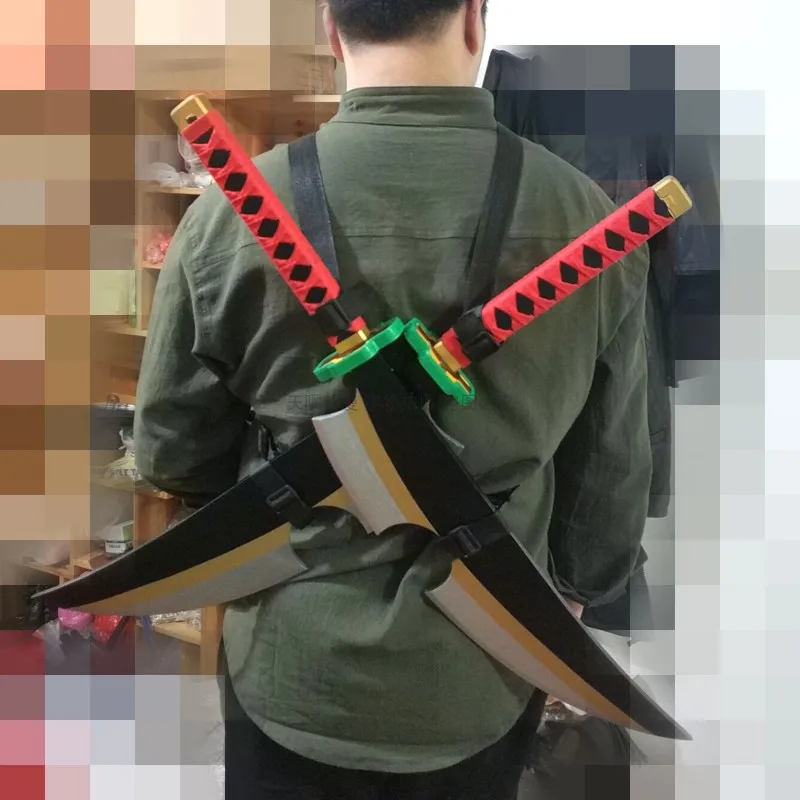 Dämon Slayer Schwert 82cm Uzui Tengen Nichirin klinge Holz Jian Schwerter Japanischen Anime Waffe cosplay Modell sammlerstücke katana