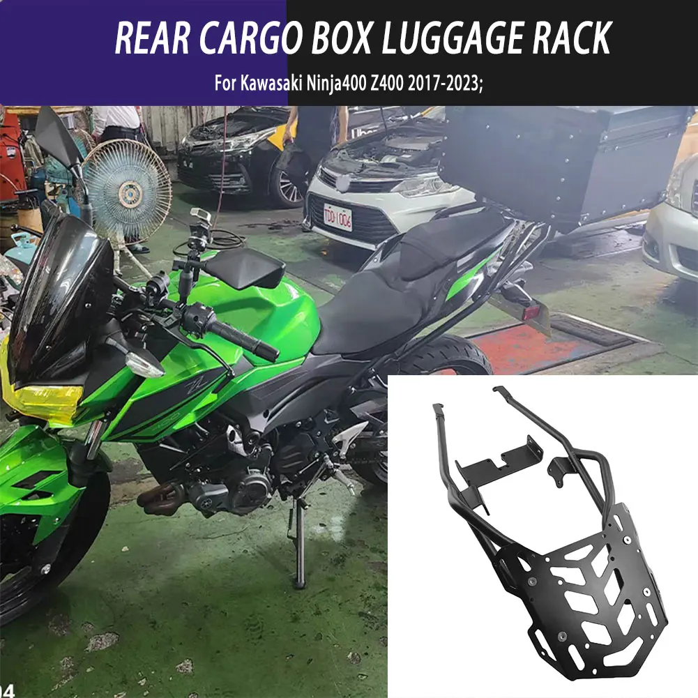 For Kawasaki Ninja400 Z400 17-23 Motorcycle Modified Accessories Rear Cargo Box Luggage Rack Side Case Box Rack Luggage Bracket
