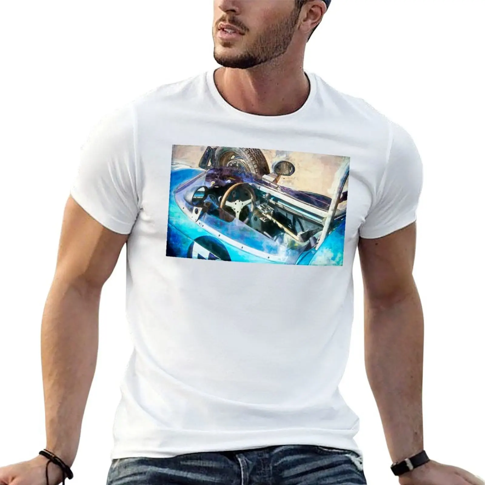 

Blue Formula Vee Cockpit T-Shirt cotton t shirts man 100% t shirts for man slim fit T-Shirt