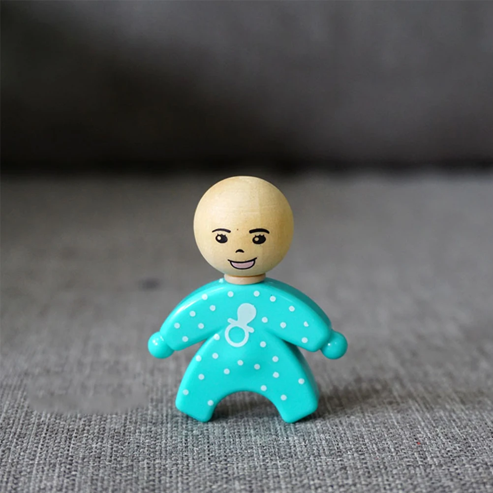 시뮬레이션 된 유아용 침대 플로어 램프 유아 모델 미니 하우스 장식 귀여운 소형 아기 침대 용 플라스틱 인형 집 가구