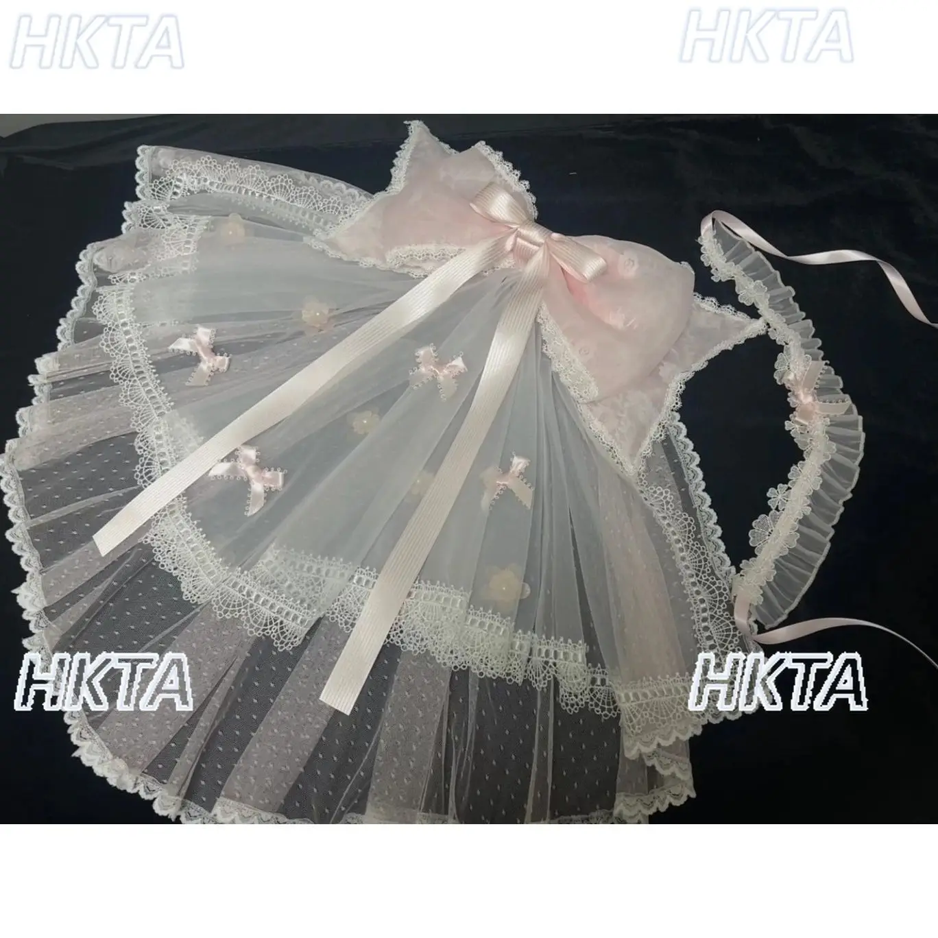 Diademas elegantes y bonitas de Lolita, pinzas para el pelo, accesorios de Cosplay para mujer, lazo con borde de hongo de encaje dulce, tocado de princesa para cumpleaños para niñas