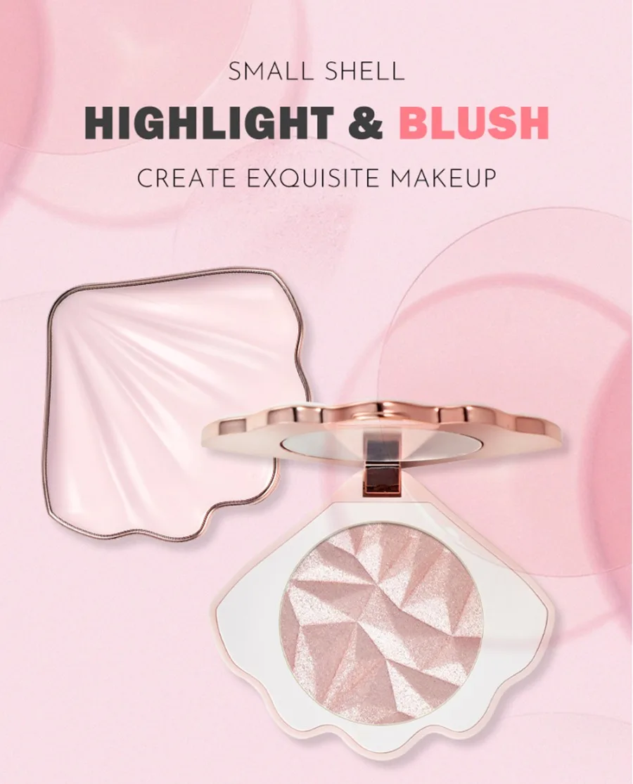 Private Label 15colors Highlighter&blush Pressed Powder Shiny Glitter High Pigmented Long Lasting Easy To Apply Face Makeup Bulk