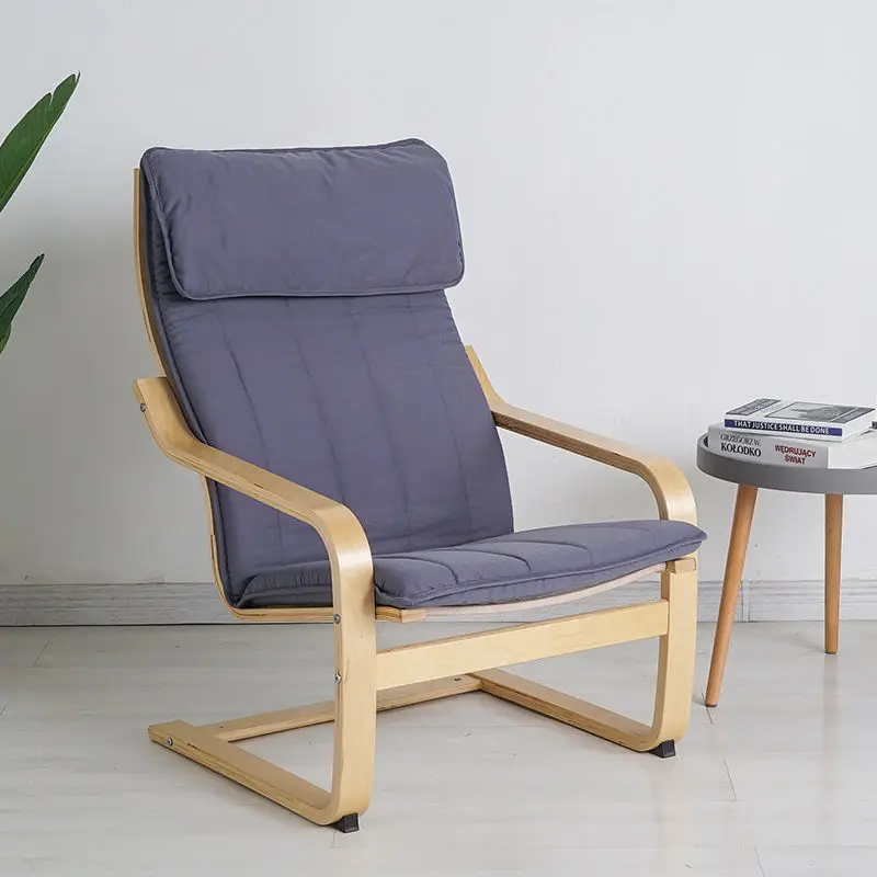 레저용 원목 안락의자 발코니 점심 식사용 의자 등받이 조절 가능 성인 임산부용 의자 행복한 노인용 의자