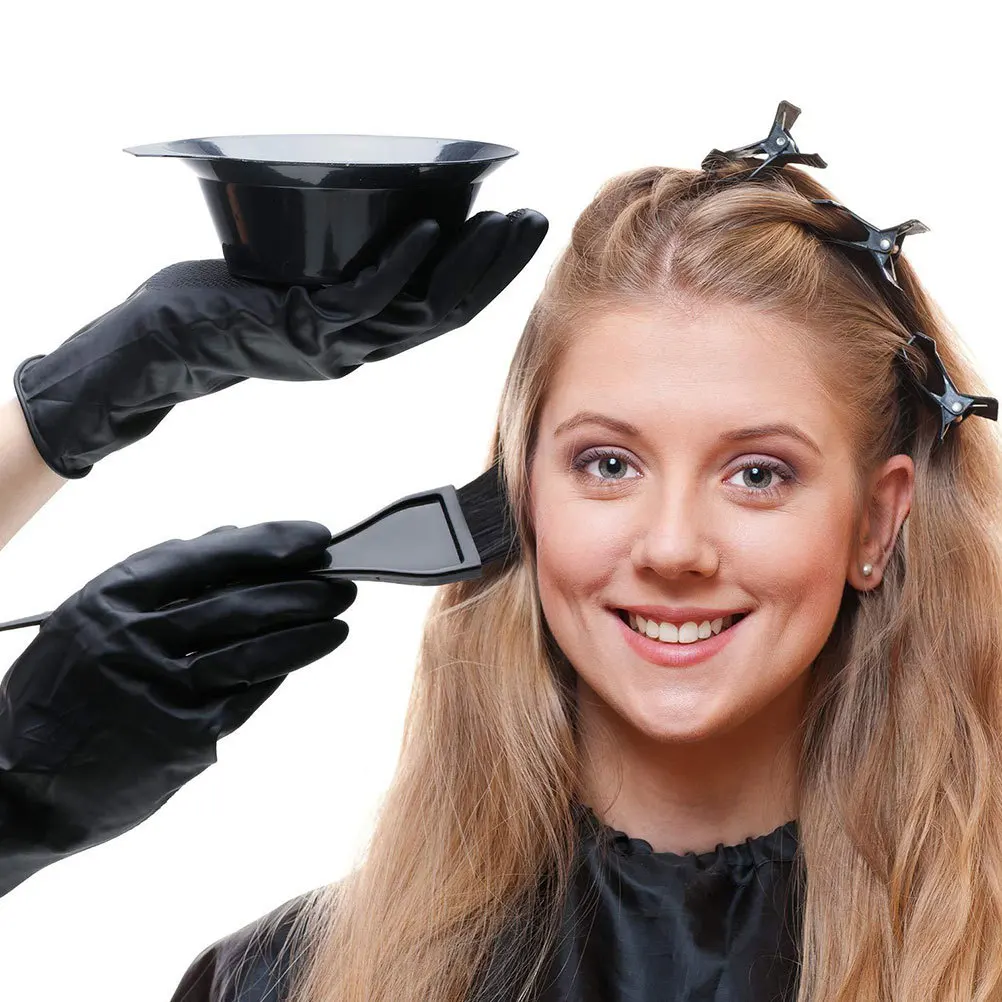 19 قطعة مجموعة أدوات التلوين المهنية صبغ فرشاة مشط غطاء مجموعة لصالون المنزل استخدام مجموعة صبغ الشعر مجموعة تلوين الشعر #6