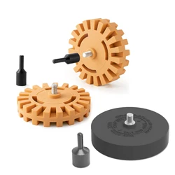 FOSHIO 2Pack Car Decals Removal Rubber Eraser Wheel 20mm Adhesive Film Sticker Paint Cleaning Disc Vehicle Polish Auxiliary Tool