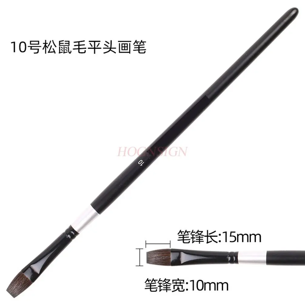 

Flat headed squirrel fur watercolor brush, animal painting brush, grey mouse hook pen, line drawing brush, square brush