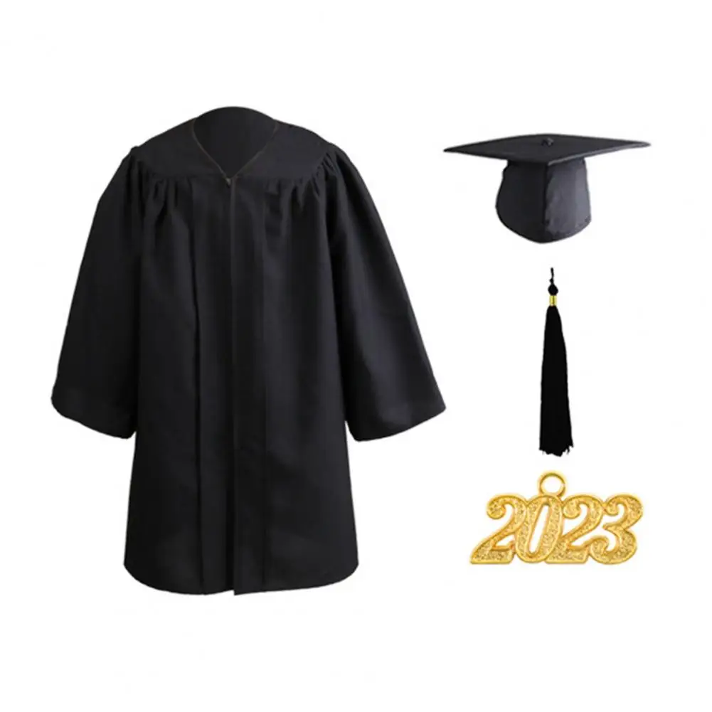 Abito da laurea berretto nappa 2023 ragazzi ragazza laurea Costume da scapolo Set per bambino scuola primaria scuola materna Costume di laurea