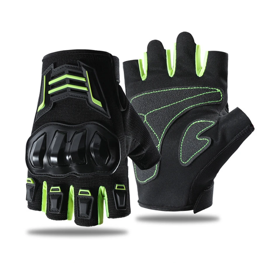 Halbfinger-Herrenhandschuhe Outdoor F Schutzhandschuhe Sportliche Abriebfeste Motorrad- und Fahrradhandschuhe – Detail 8