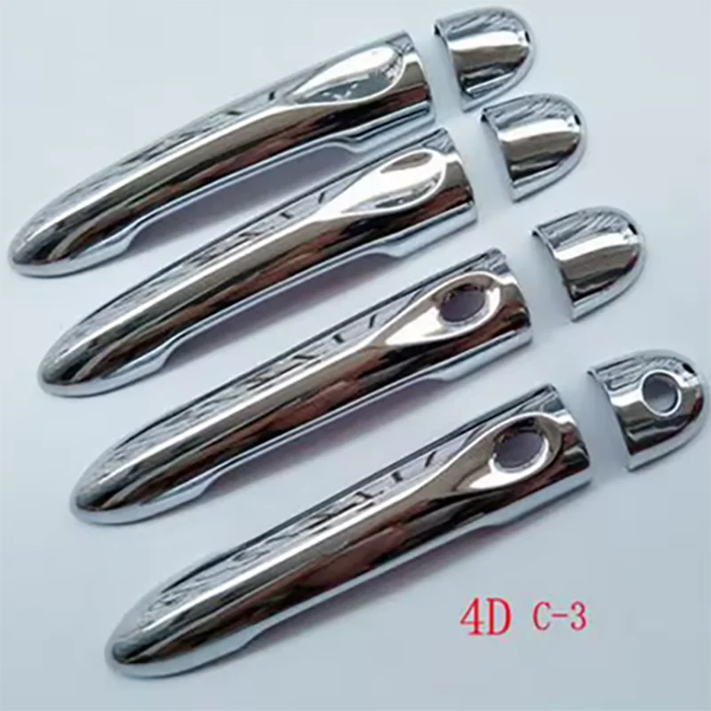 Door Handle Catch ABS Chrome Cover Trim Cap for Renault MEGANE 2010-2014 Automotive Car Styling Stickers Accessories 8 Pcs