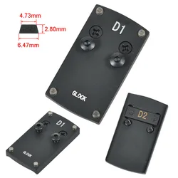 Tactical Pistol Colt 1911 Glock 17 19 20 22 Reflex Sight Mount Plate Adapter per Vor-tex sighemark Burris Red Dot Scope