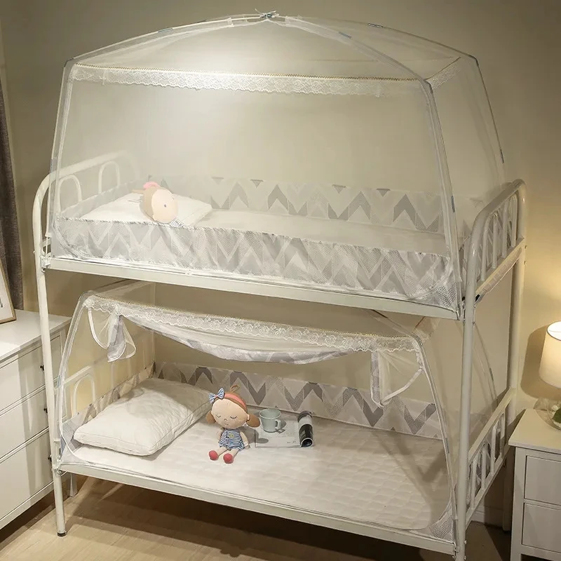 Foldable Student Dormitory Installation-free Mosquito Net New Universal Yurt Mosquito Net Children\'s Bed Single Mosquito Net