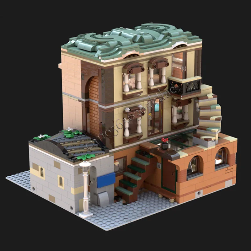 2760PCS MOC-10297 부티크 호텔 세트 모델 DIY 창의적인 거리 풍경 모델 맞춤 퍼즐 건축 모델 장난감 선물