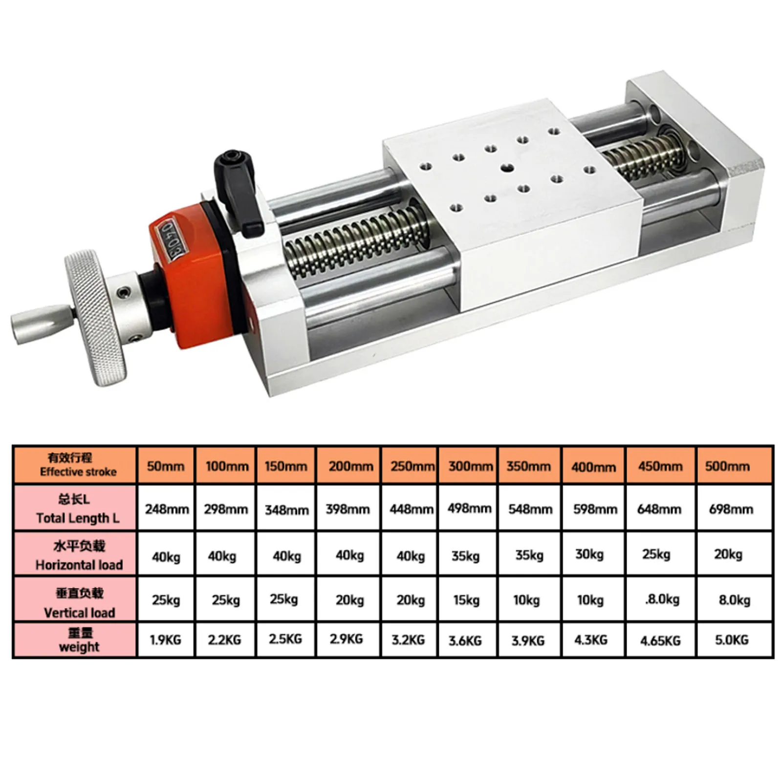 Miniature Hand-Cranked Slide Module XY-Axis Digital Display T-Type Lead Screw with Self-Locking Micro-Adjustment Slide