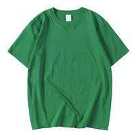 Green Solid Color Clothing Male T Shirts High Quality Cotton Tshirt Summer Casual Cotton Tops Hip Hop Breathable Tee Clothes