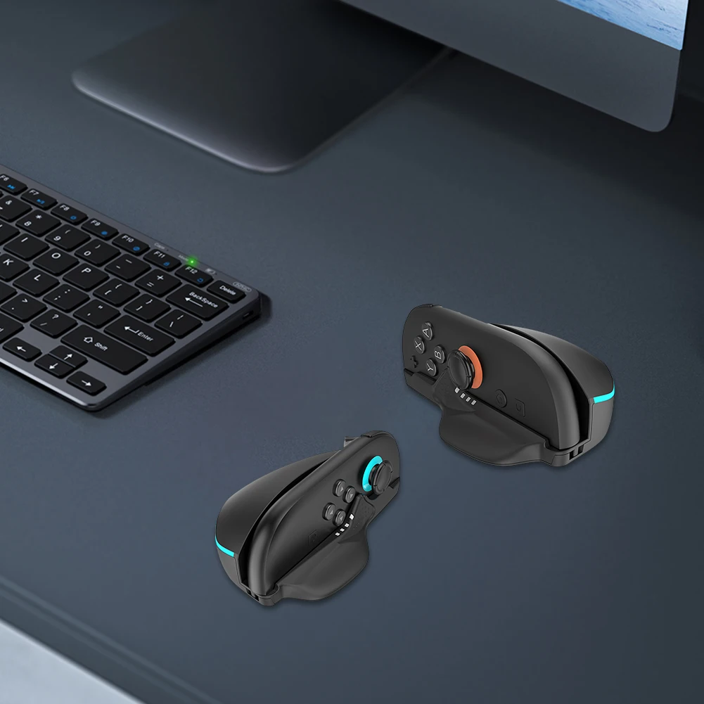 1 par de empuñaduras de ratón con Control estable para juegos de disparos, juego de empuñaduras de mano, soporte de modo de ratón de escritorio para accesorios de juegos Switch2