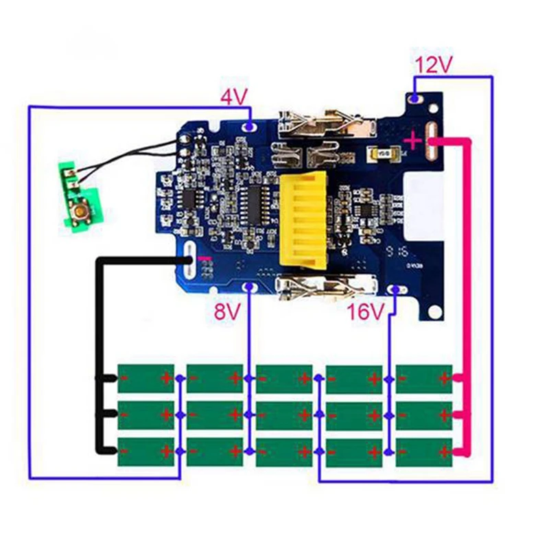 4Pcs BL1830 Li-Ion Battery BMS PCB Charging Protection Board for Makita 18V Power Tool BL1815 BL1860 LXT400 Bl1850