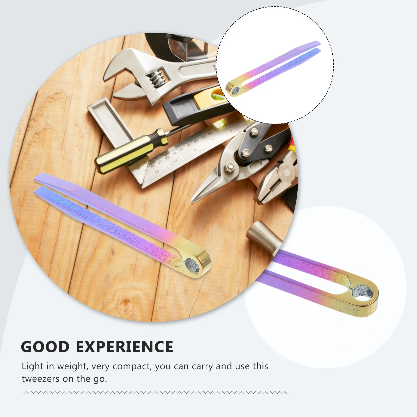 

Premium Titanium Alloy Tweezers Up Mini Travel Tool Portable Outdoor Camping Gear Precision Home Tweezers Lightweight Flat Tip
