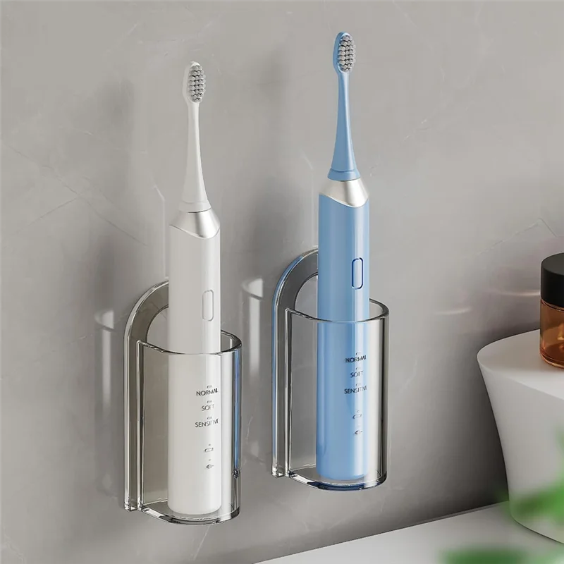 AT63-Electric Toothbrush Holders Punch-Free Wall-Mounted Toothbrush Rack Wall Mounted Tooth Brushing Holder For Bathroom