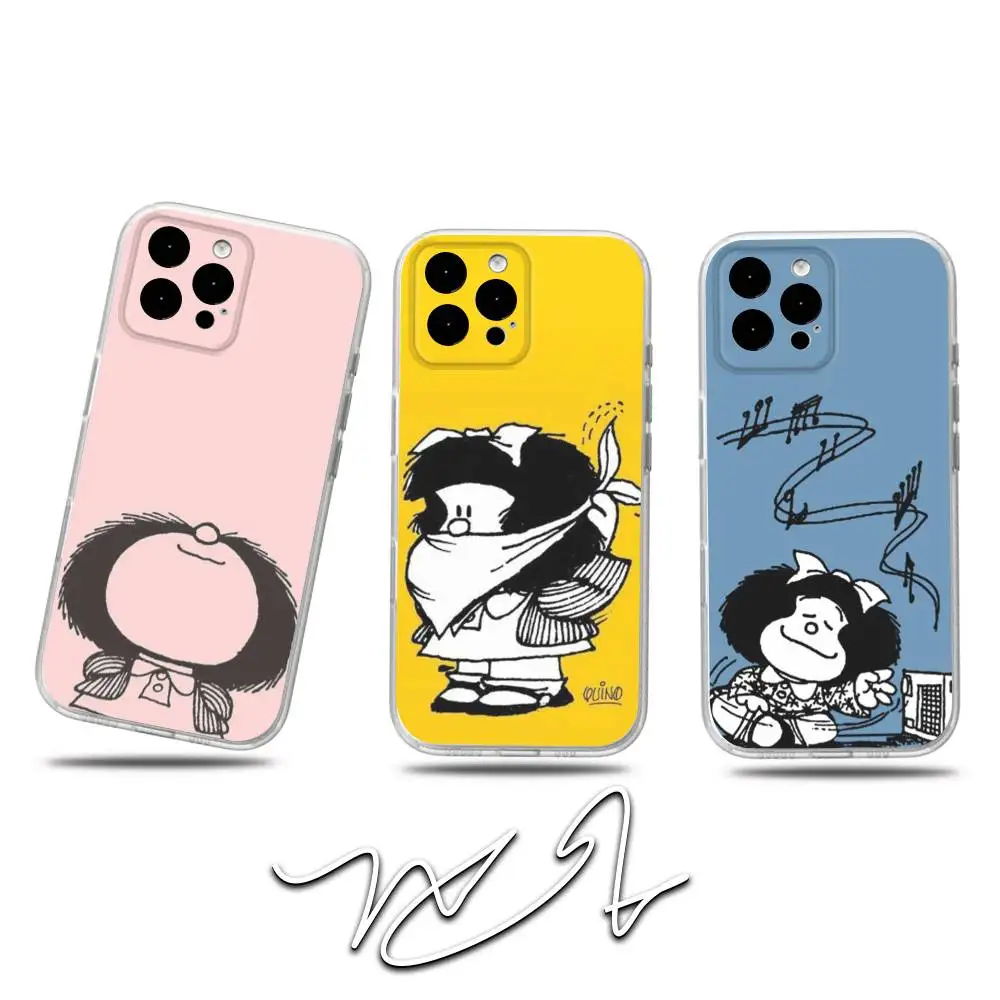 

C-Cute Girl M-Mafaldas-S Phone Case For iPhone 17,16,15,14,13,12,11 Pro,Max,Plus,X,XS,XR,SE4,E Mini Transparent Soft Cover