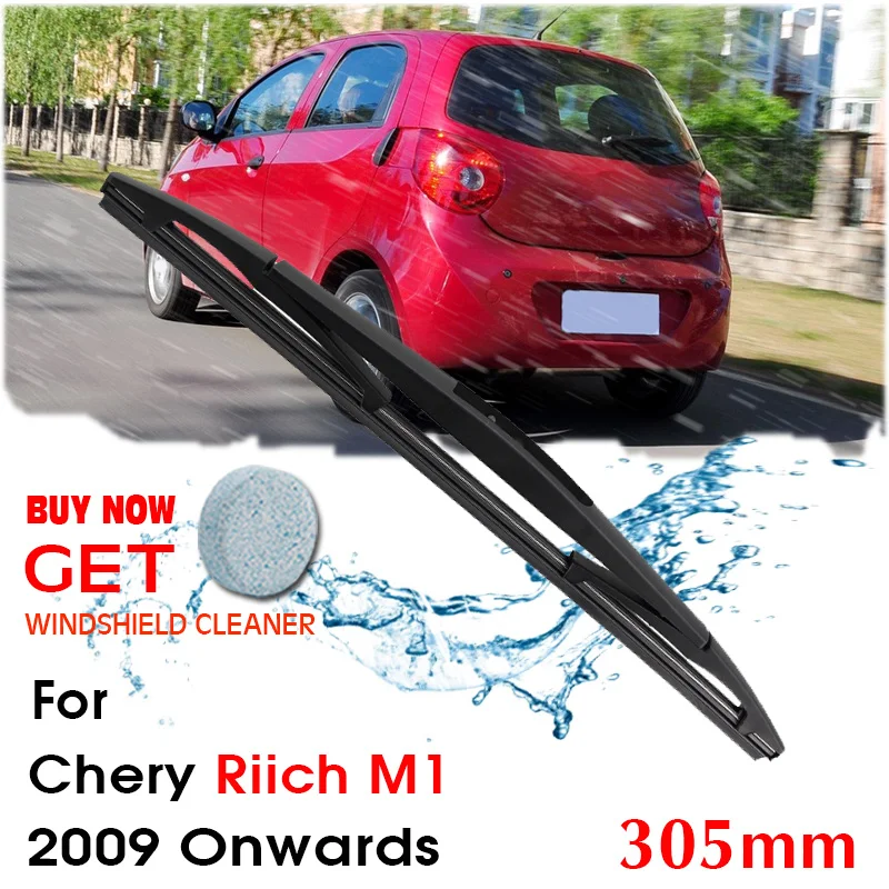 

Car Wiper Blade Rear Back Window Windscreen Windshield Wipers 305mm For Chery Riich M1 Hatchback 2009 Onwards Auto Accessories