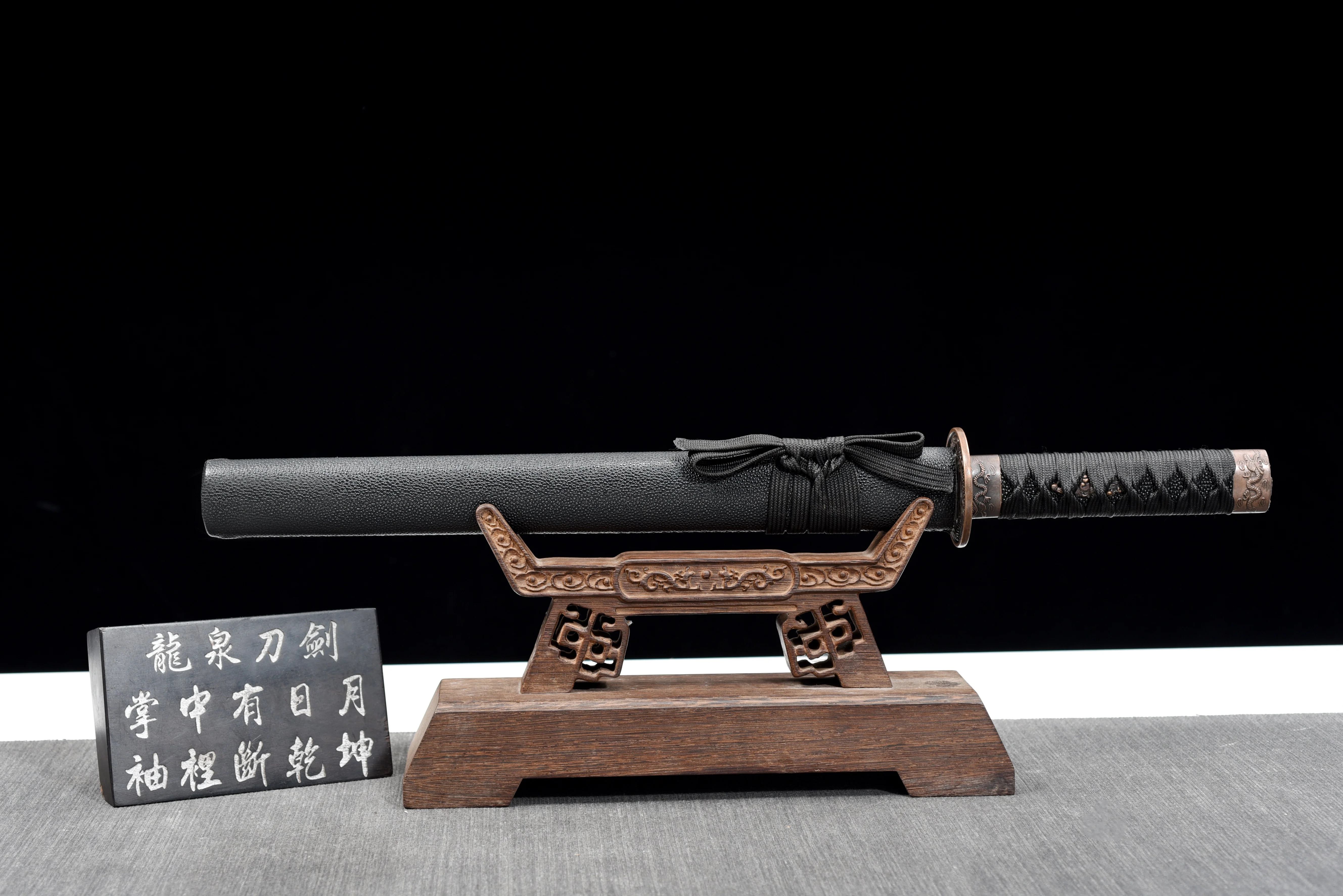 48cm Japanese traditional short round dragon samurai Blade ninja katana full tang Weapons spring steel hand-forged battle gift