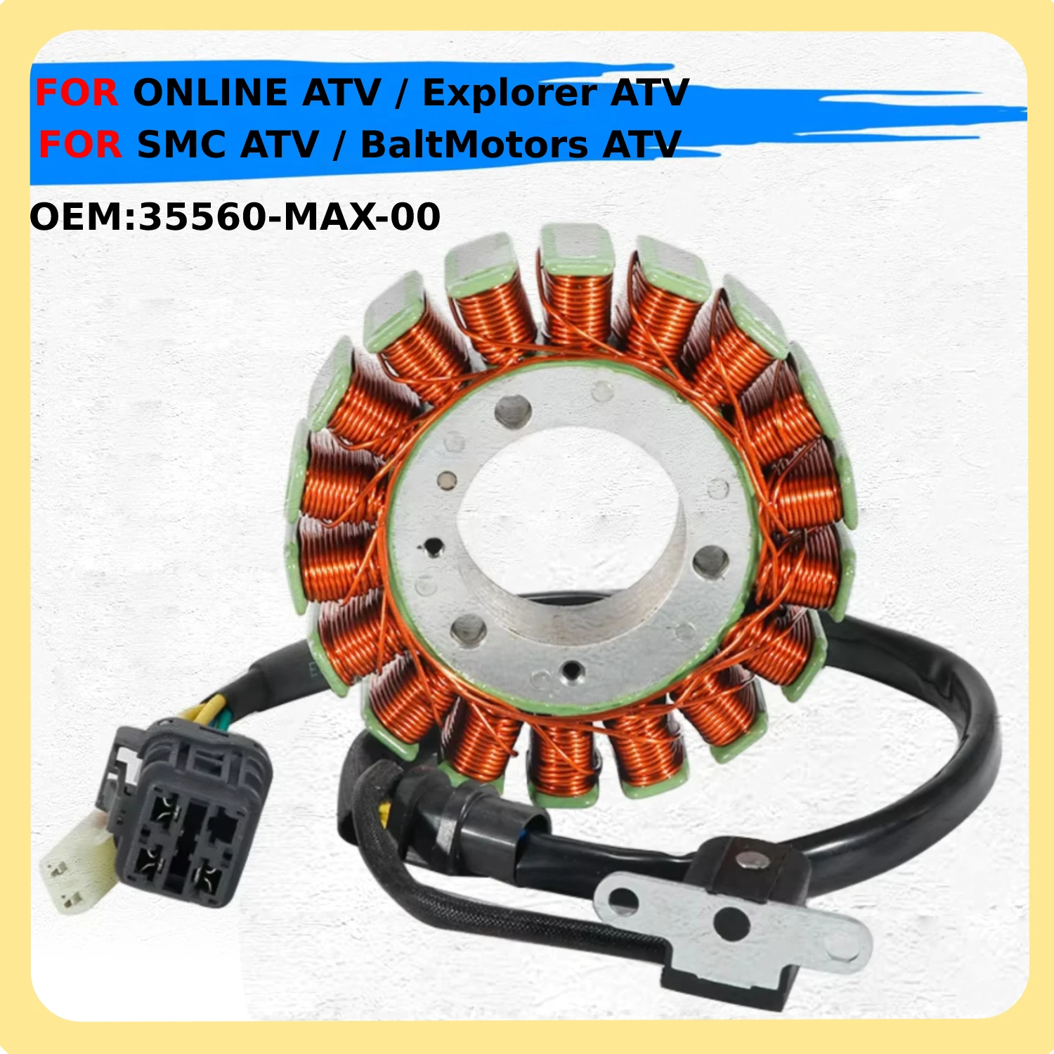 ATV Stator Coil OEM 35560-MAX-00 Magneto Generator For Explorer Urano Argon SMC Max Jumbo BaltMotors ONLINE X7.5 EFI 4x4