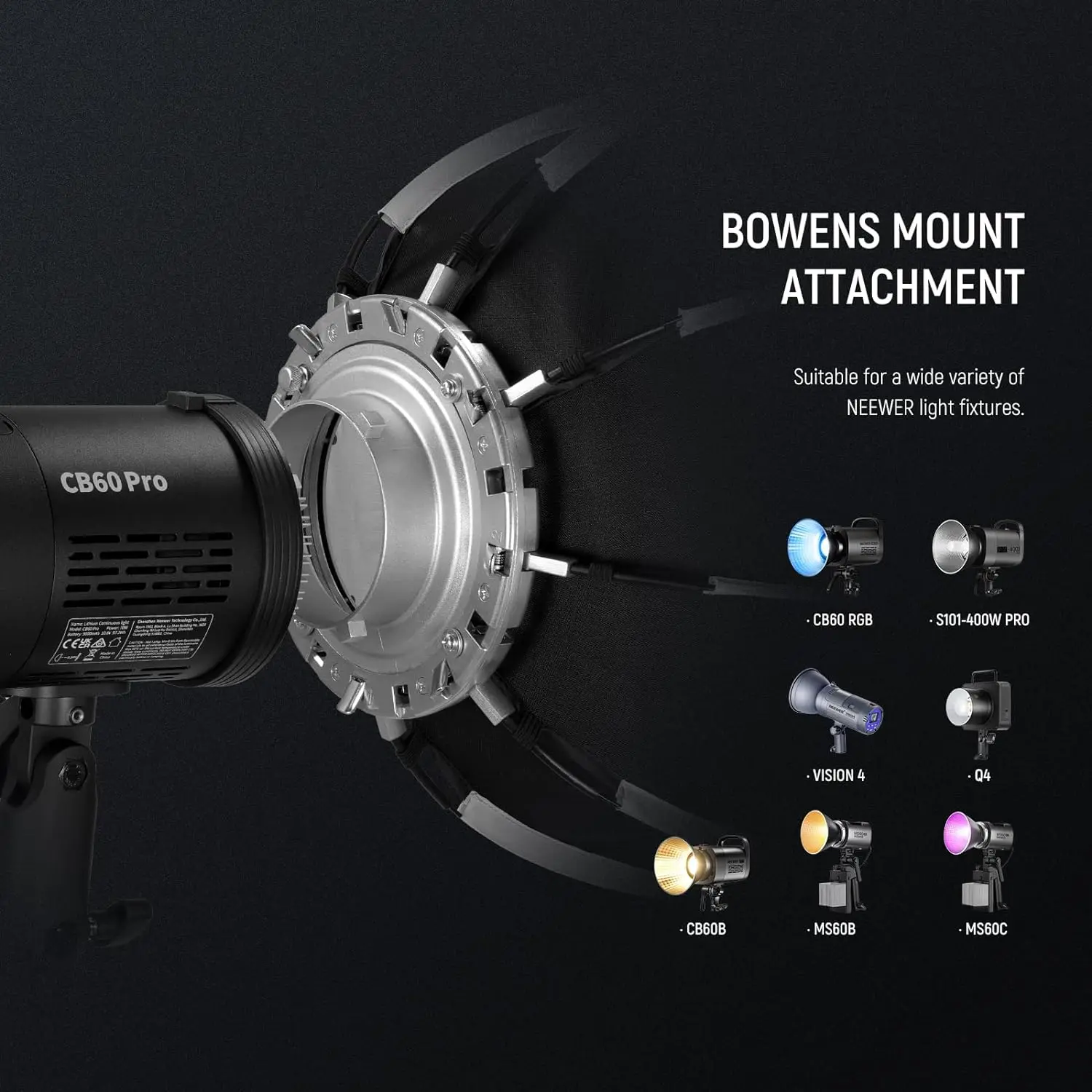 NEEWER 45cm Octagonal Softbox Bowens Mount, Quick Folding Quick Set Up with Diffusers/Honeycomb Grid for Godox Aputure Video