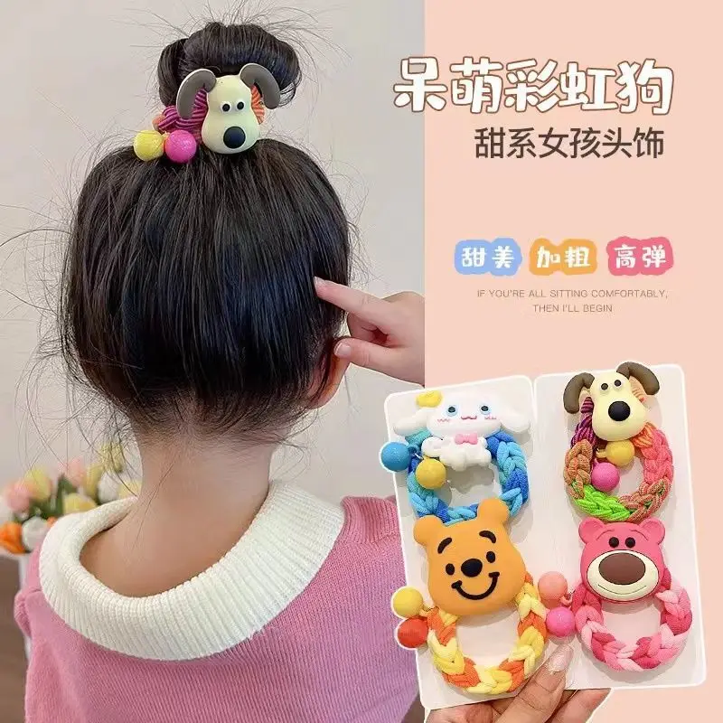 

Cute Disney Children's Hair Rope Cartoon New Little Girl Braided Hair Rope Girls Large Durable Rubber Band Hair Rope